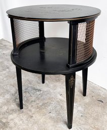 A Vintage Chinoiserie Lacquered And Parcel-Gilt Side Table By Barbo's Of Massachussetts