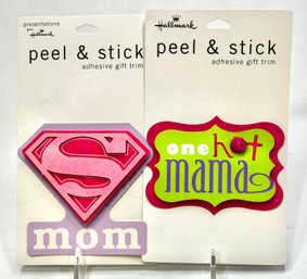 Pair Of New Old Stock Hallmark Peel And Stick Adhesive Gift Trims