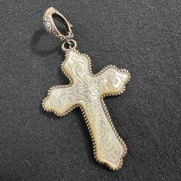 Beautiful Carolyn Pollack Sterling And MOP Cross