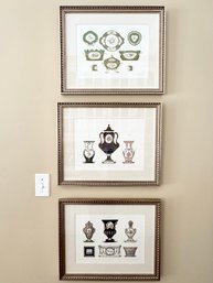 Set Three Sevres / Maison Quantin Framed Prints