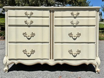 A Vintage Painted Maple Ferench Provincial Dresser By White Fine Furniture, C. 1940's