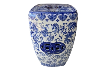 Ming Inspired Ceramic Garden Stools-set Of Three
