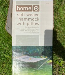 A Soft Weave Hammock With A Pillow