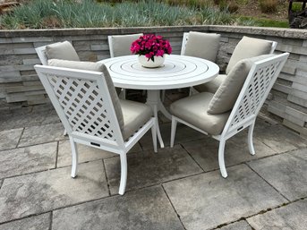 Round McKinnon And Harris Patio Table And Chairs