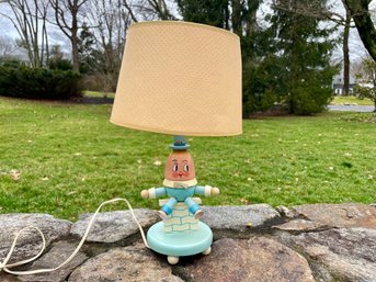 Adorable 1960s Humpty Dumpty Table Lamp By Nursery Plastics, NYC