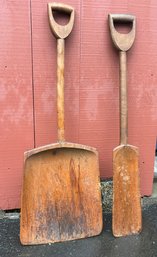 Vintage Farm Grain Scoops - One Piece Hand Carved