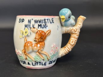 Vintage Kitsch: A 'Sip-N-Whistle Milk Mug For A Little Dear'