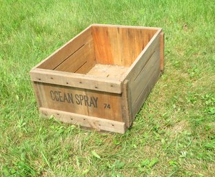 Vintage Ocean Spray 74 Onset, Ma Wood Crate 4 Of 4