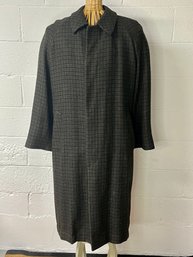 Vintage Alpaca And Wool Long Men's 42R Belted Houndstooth Coat - Nordstrom By The Jacob Siegel Company