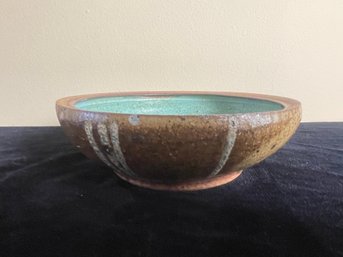 Studio Art Pottery Ceramic Bowl Signed