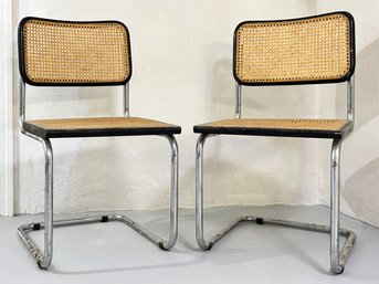 A Pair Of Vintage Cesca Chairs By Marcel Breuer