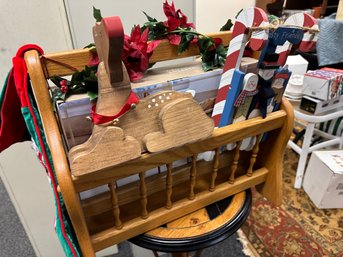 Christmas Magazine Rack Basket