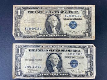 Two 1935 Silver Certificate Dollar Bills