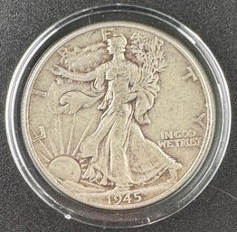 1945 Walking Liberty Silver Half Dollar