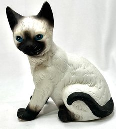 Vintage Ceramic Siamese Kitten Music Player