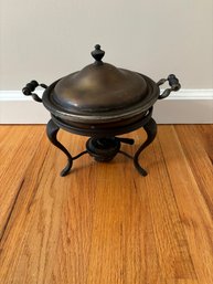 Vintage Empress Chafing Dish Capper With Wood Handles