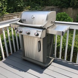 Awesome WEBER Stainless Steel Grill - TESTED - WORKS GREAT ! - With Bonus Brand New $40 WEBER Grill Brush