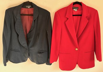 Two Women's Jackets: Vintage Pierre Cardin, Large & Sag Harbor, Size 10, Freshly Dry Cleaned