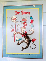 Dr Seuss Cat In The Hat Framed Poster Art 1985