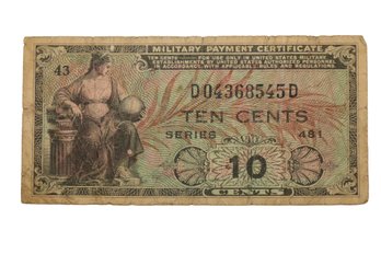 Military Payment Certificate Ten Cents