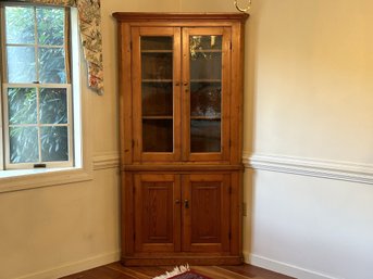 A Gorgeous Two-Piece Antique Corner Cabinet