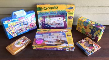 Set Of 6 Children's Arts And Crafts Kits, Including Crayola And RoseArt Brand Products