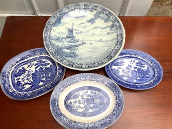 An Antique Collection Of Delft And Willow-wear