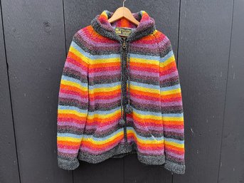 A Hand Made Alpaca Wool  Sweater From Ecuador