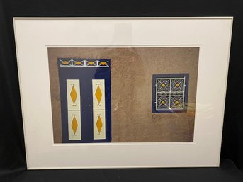 Artist Keith Jacoby Gallery Framed Photography Art - Navy & Saffron.