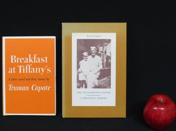 Two Volumes By Truman Capote W/Dust Jackets & Sleeve  - Breakfast At Tiffany's & A Thanksgiving Visitor