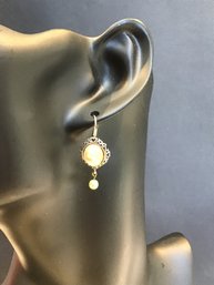 Sterling Silver Cameo Earrings 2.71 Grams