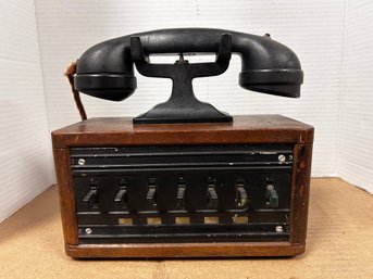 Incredible Antique Wartime Dictograph Telephone System  Made From Wood And Bakelite Circa 1930s-1940s LD/A3