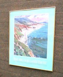 Carmel Big Sur Poster California Land Trust Framed