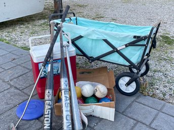 Sporting Stuff, A Cooler And Collapsible Wagon