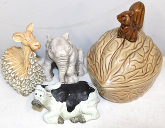 Lot Of 4 Ceramic Animals