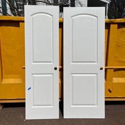 2 Hollow Core Interior Wood Doors With Arched Panels 24 And 30