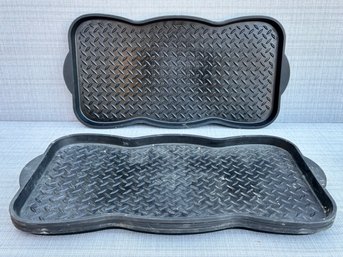Four Heavy Duty Plastic Boot Trays - Great For The Mudroom!