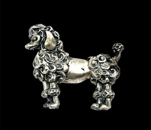 Vintage Sterling Silver Poodle Dog Brooch/pin