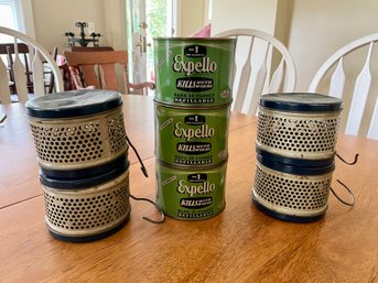 1940s Mothball Tins Including Expello Brand