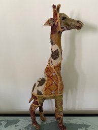 Embellished Paper Mache Giraffe Figure