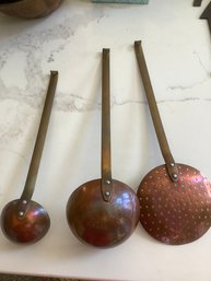 Vintage Copper Serving Utensils