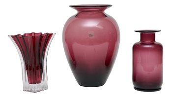 Vintage Blenko Amethyst Vase  And More