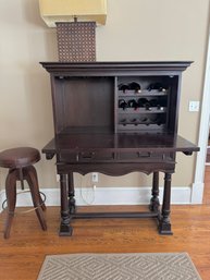 Handsome South Cone Tuscan Style Bar Cabinet