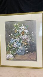 Large Framed Print Of A Floral Vase