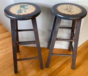 Paint Decorated Bar Stools