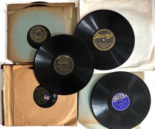 Over 15 Antique 78 RPM  Records By Victor, Decca & More
