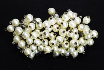 Vintage 1980s Large Faux Pearl Hair Barrette