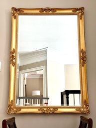 Large Rectangular Gilt & Beveled Mirror