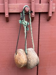 Pair Of Vintage Farmhouse Rustic Cow Bells