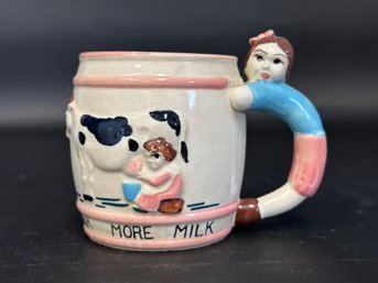 Vintage Kitsch: 'Drink More Milk' Mug